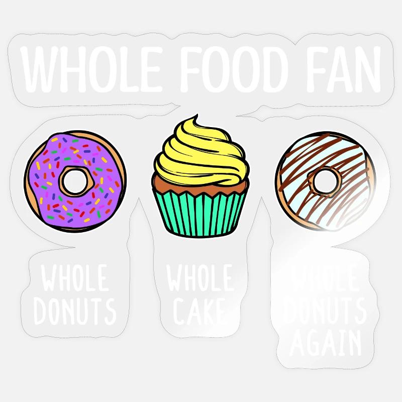Donut Statement Candy Cake Cupcake - Sticker taille S (10 x 10 cm) - brillant transparent