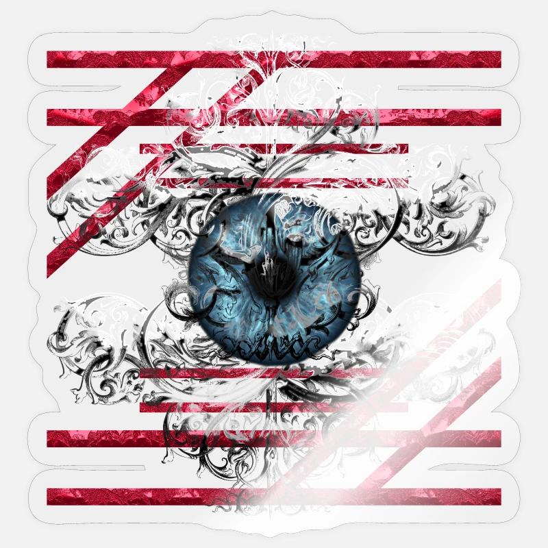 Oeil - Sticker taille S (10 x 10 cm) - brillant transparent