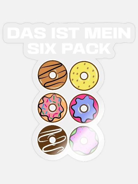 Lustig Süßigkeiten Donut Statement Naschen Backen - Sticker Größe S (10 x 10 cm) - Transparent glänzend