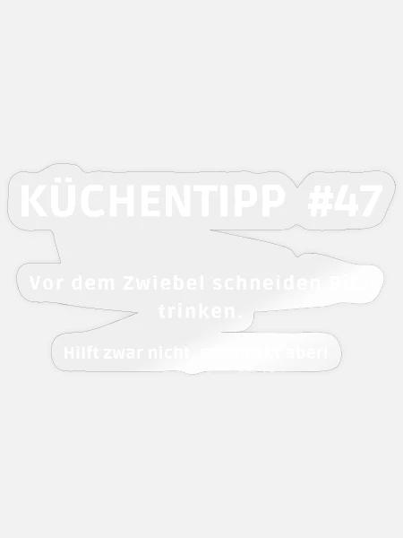 Küchentipp #47 - Sticker Größe S (10 x 10 cm) - Transparent glänzend
