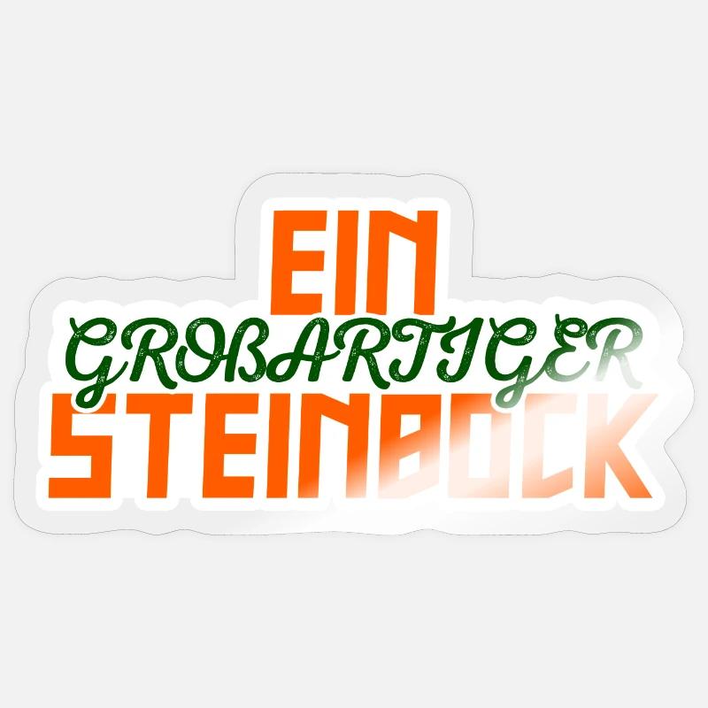Steinbock Galaxy Statement Tierkreiszeichen Himmel - Sticker Größe S (10 x 10 cm) - Transparent glänzend