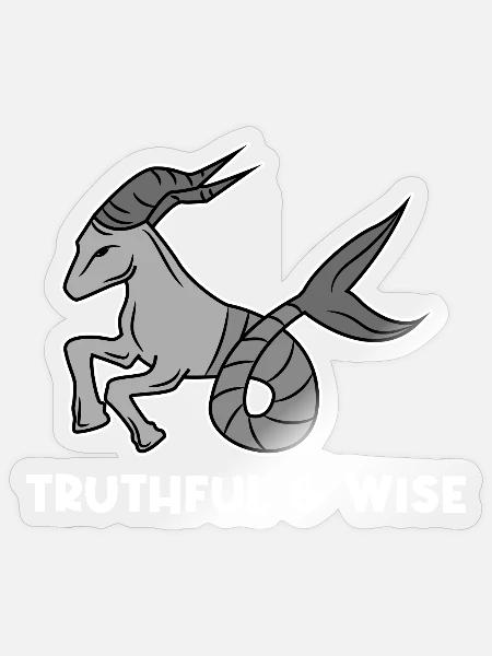 Aberglaube Steinbock Statement Horoskop Tierkreis - Sticker Größe S (10 x 10 cm) - Transparent glänzend