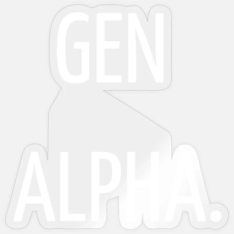 Generation alpha - Sticker size S (10 x 10 cm) - transparent glossy