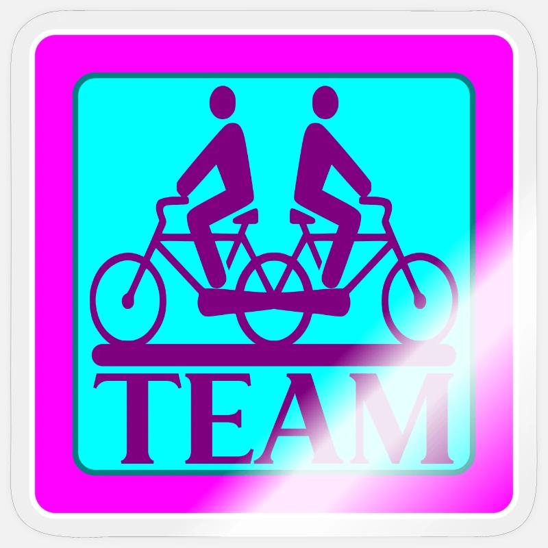 PROBLÈMES D’ÉQUIPE - MOTO - Sticker taille S (10 x 10 cm) - brillant transparent