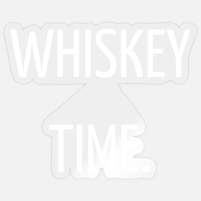 Whiskey - Sticker taille S (10 x 10 cm) - brillant transparent