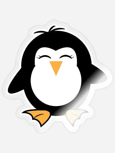 Zoo Tier Pinguin Vogel Süß Seevogel - Sticker Größe S (10 x 10 cm) - Transparent glänzend