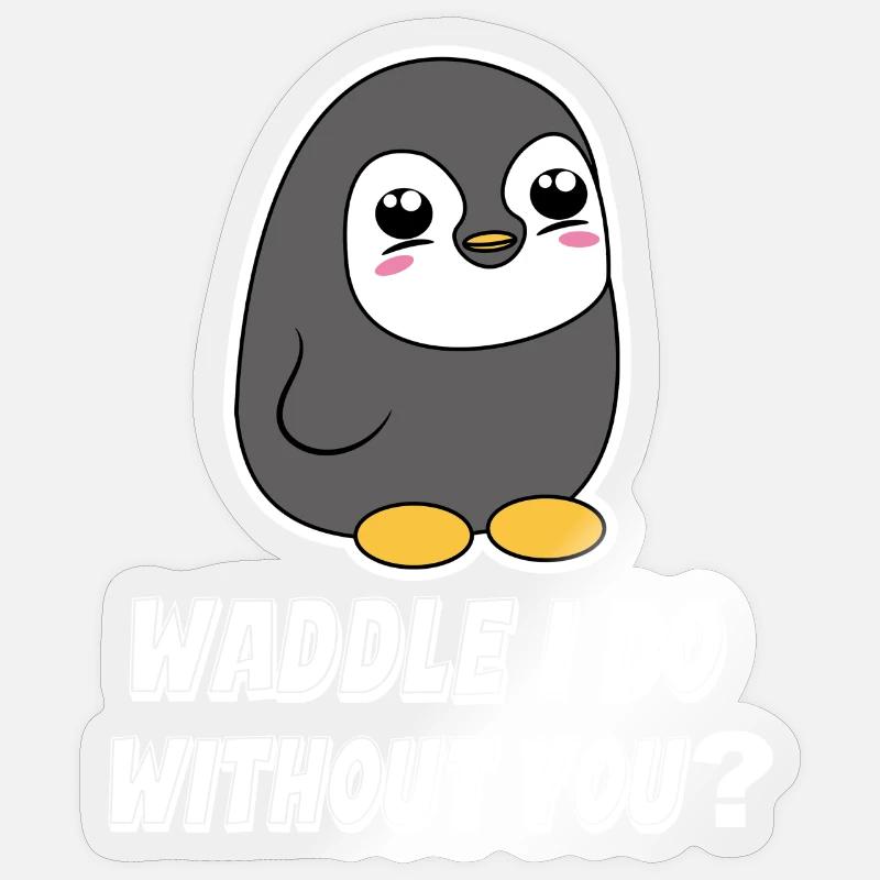 Pinguin Tier Vogel Statement Seevogel Zoo - Sticker Größe S (10 x 10 cm) - Transparent glänzend