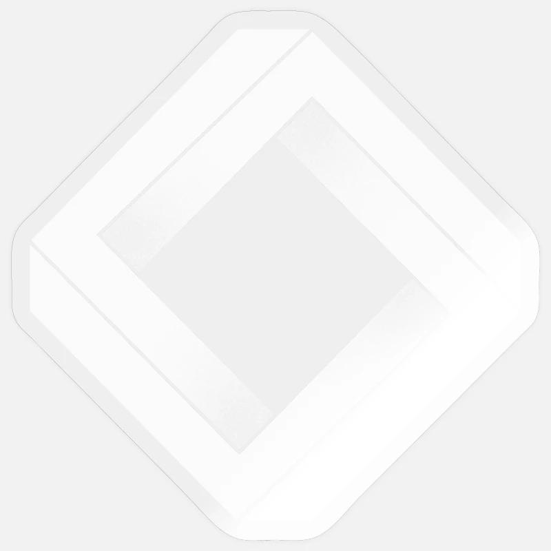 White impossible diamond Sticker size S (10 x 10 cm)