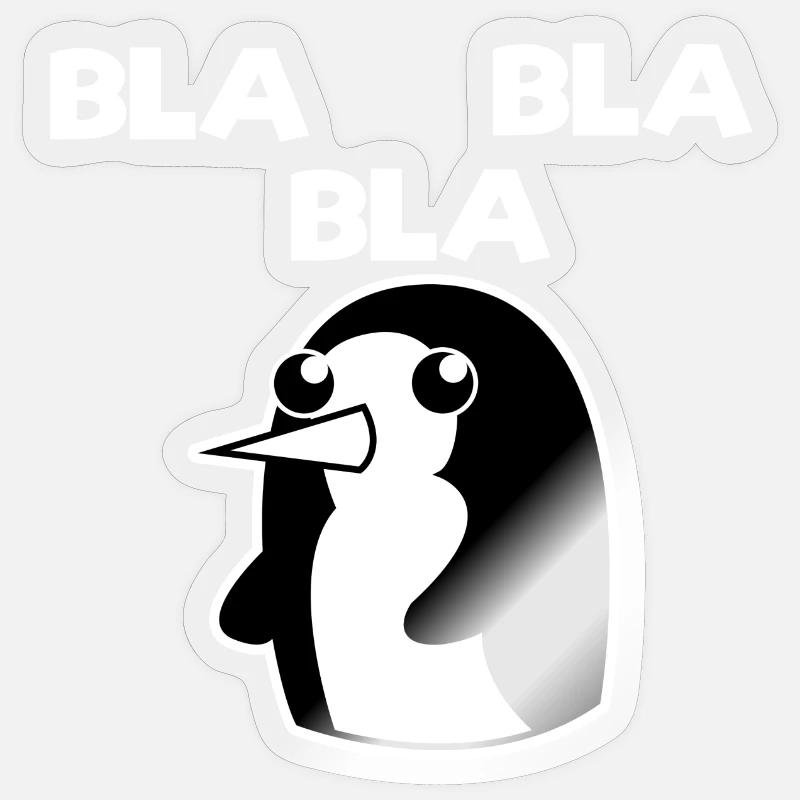 Pinguin Kalt Spruch Seevogel Tier Vogel - Sticker Größe S (10 x 10 cm) - Transparent glänzend