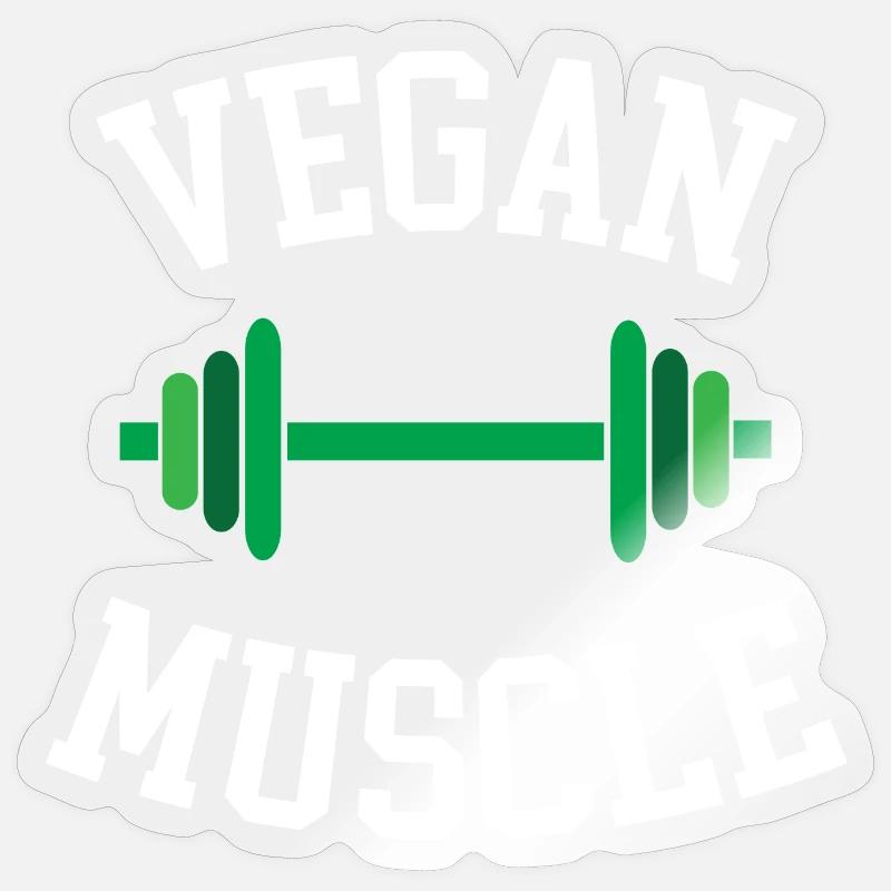 Vegan Muscle Sticker size S (10 x 10 cm)