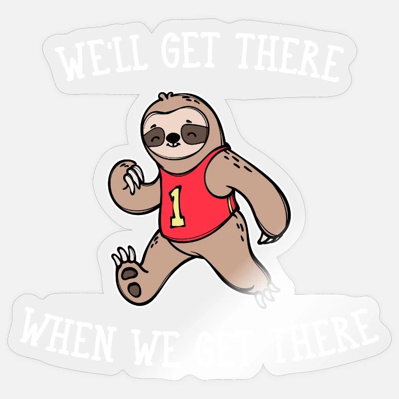 Tier Faultier Chillen Langsam Dschungel Statement - Sticker Größe S (10 x 10 cm) - Transparent glänzend