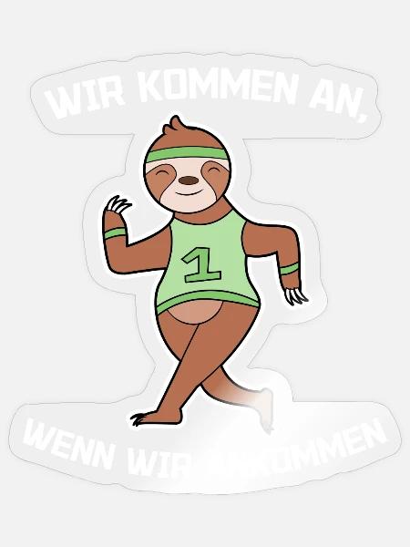 Tier Schneckentempo Urwald Säugetier Zoo Statement - Sticker Größe S (10 x 10 cm) - Transparent glänzend