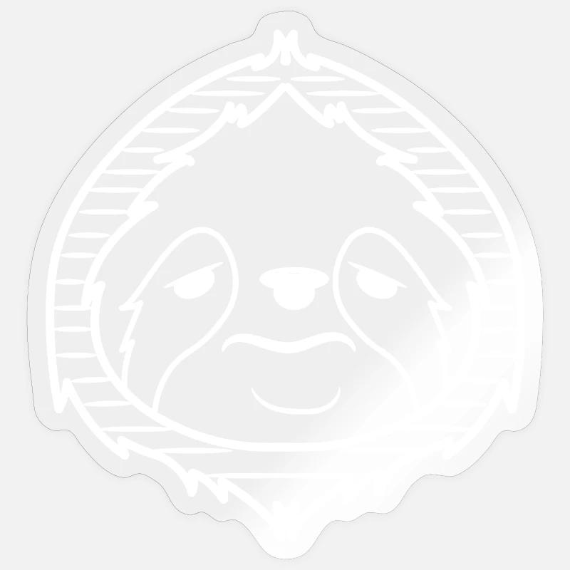 Faultier Vegetarier Dschungel Säugetier Langsam - Sticker Größe S (10 x 10 cm) - Transparent glänzend