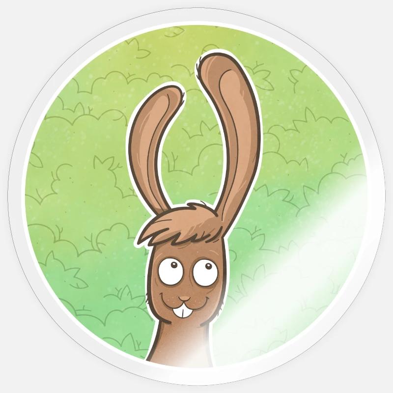 Rabbit - Sticker size S (10 x 10 cm) - transparent glossy