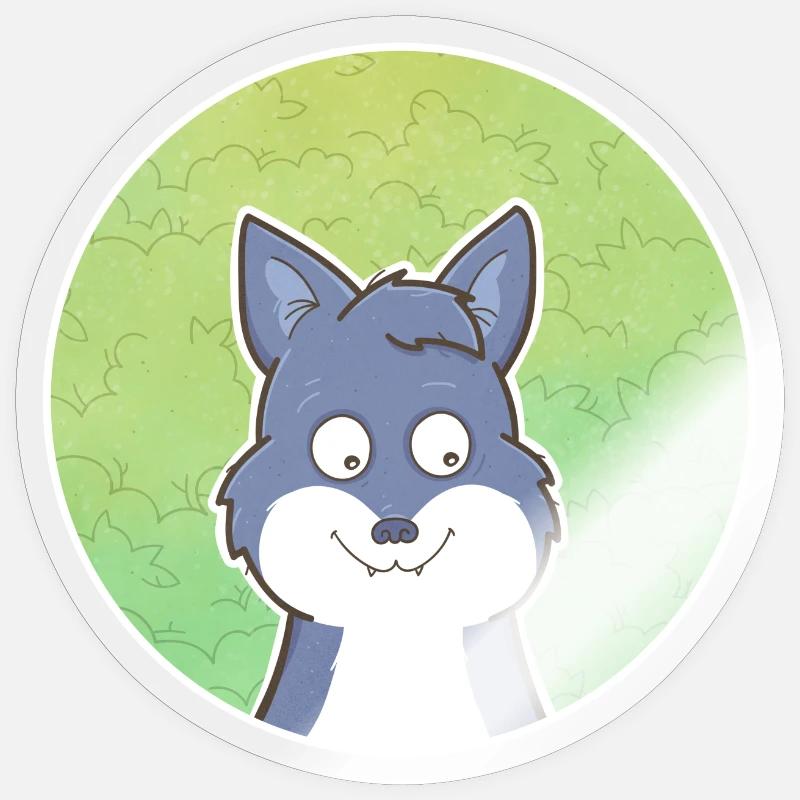 Wolf - Sticker Größe S (10 x 10 cm) - Transparent glänzend