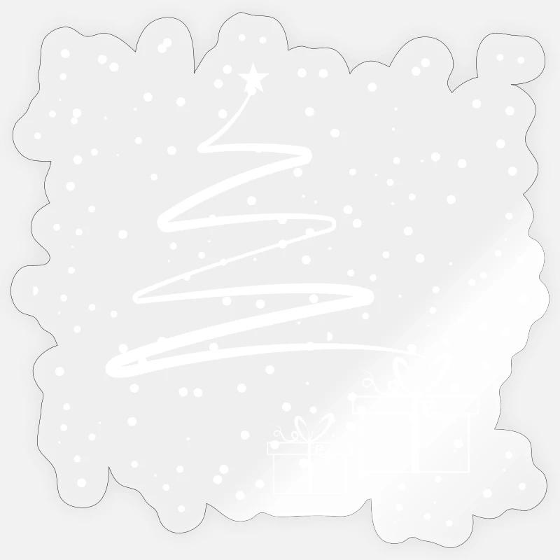 Minimal Christmas Tree - Sticker size S (10 x 10 cm) - transparent glossy