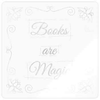 Books are Magic - Sticker Größe S (10 x 10 cm) - Transparent glänzend - Vorne