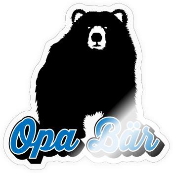 Opa Bär Bester Opi Großvater | Farben änderbar - Sticker Größe S (10 x 10 cm) - Transparent glänzend - Vorne