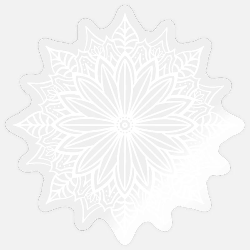 Mandala - Sticker Größe S (10 x 10 cm) - Transparent glänzend