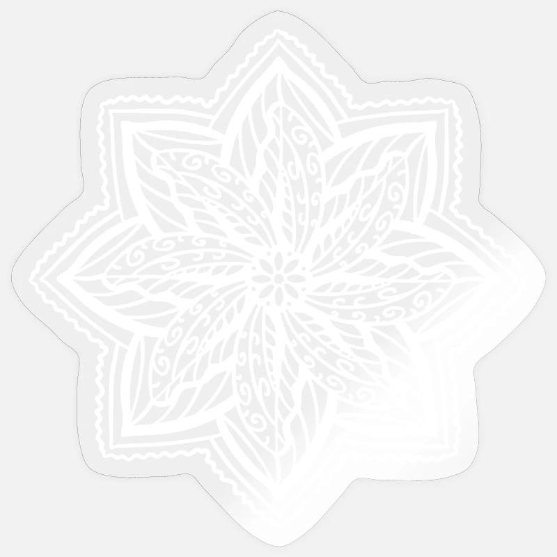 Mandala - Sticker Größe S (10 x 10 cm) - Transparent glänzend