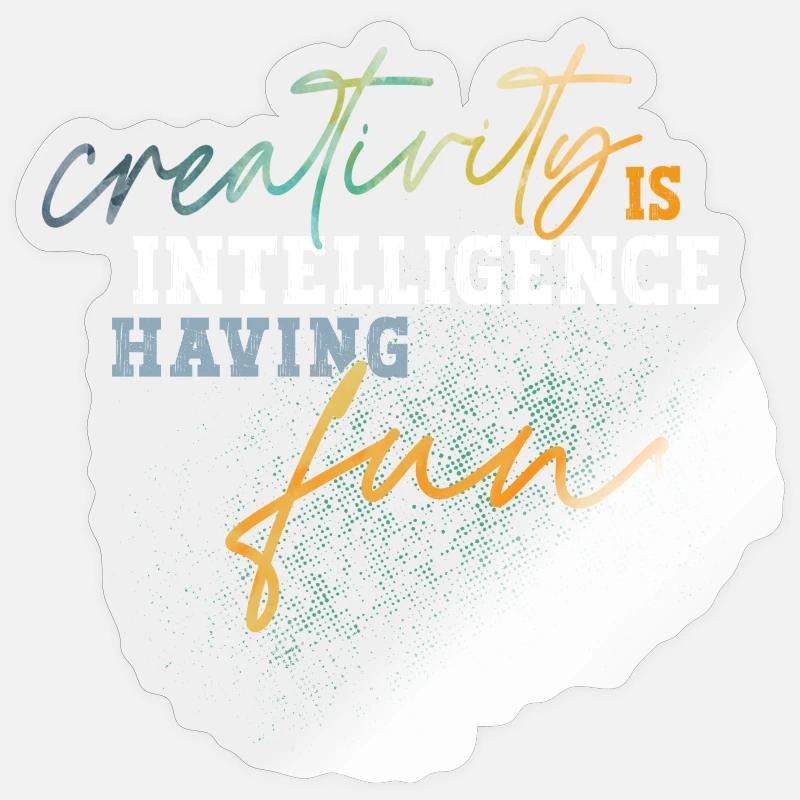 Creativity intelligence - Sticker Größe S (10 x 10 cm) - Transparent glänzend