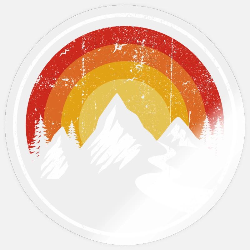 Sunset Summit Trail - Sticker size S (10 x 10 cm) - transparent glossy