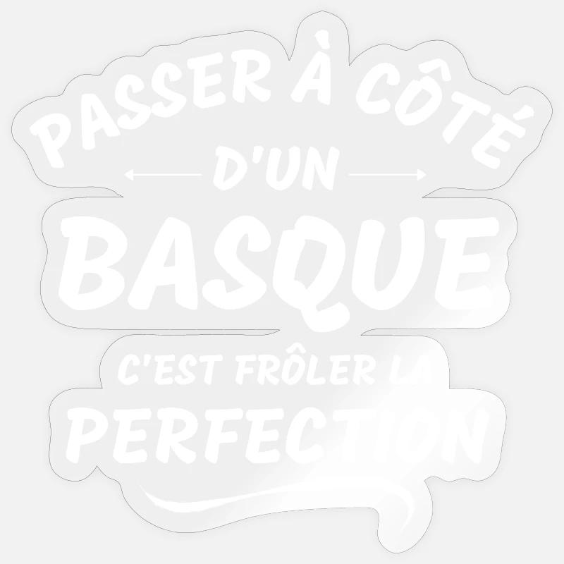 Basque, je suis Basque, pays Basque - Sticker taille S (10 x 10 cm) - brillant transparent