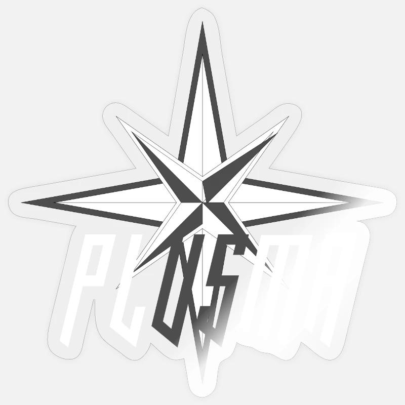 Star Compass Emblem - Sticker size S (10 x 10 cm) - transparent glossy