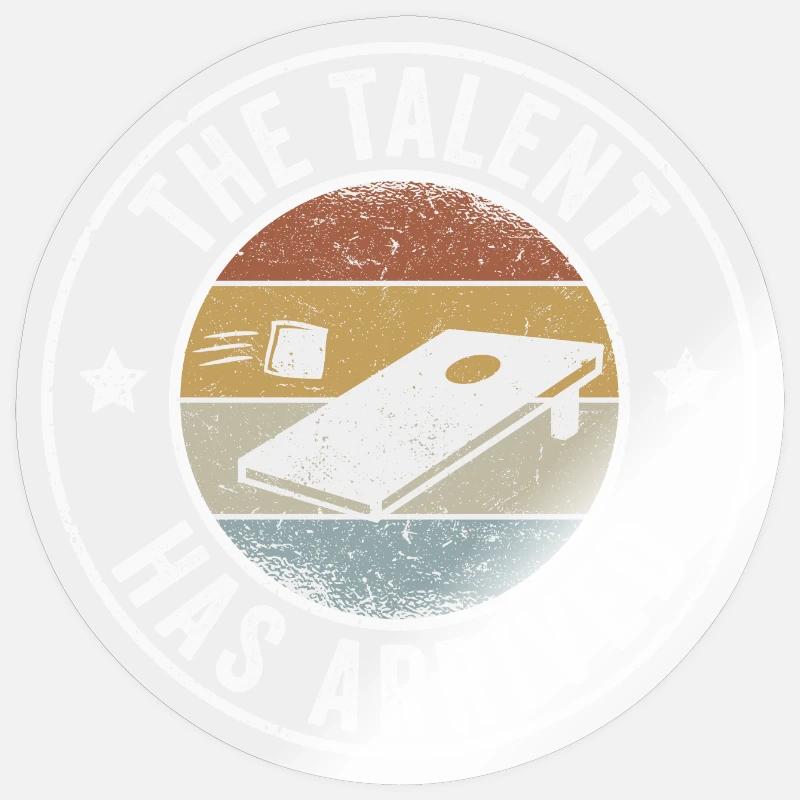 Cornhole das Talent ist da Sticker Größe S (10 x 10 cm)