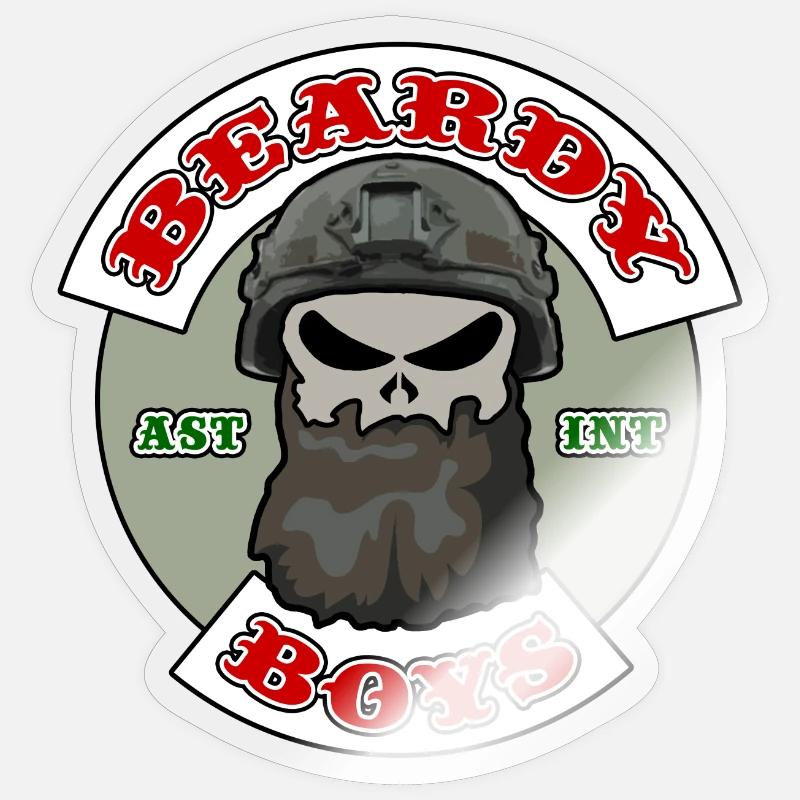Beardy Boys Patch Sticker Größe S (10 x 10 cm)