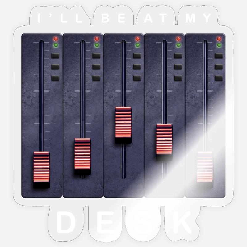 Je suis à la conception de mon mixeur de bureau - Sticker taille S (10 x 10 cm) - brillant transparent