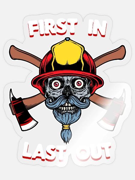Feuerwehr Statement Feuerwehrhelm Lebensretter - Sticker Größe S (10 x 10 cm) - Transparent glänzend