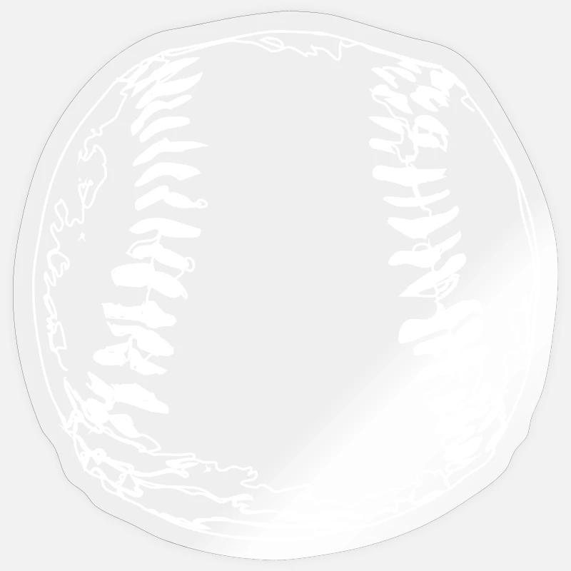 Base-ball - Sticker taille S (10 x 10 cm) - brillant transparent