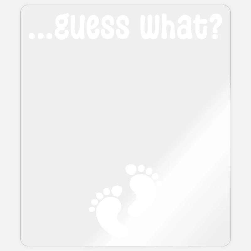 Déclaration de pieds de bébé Grossesse Sticker taille S (10 x 10 cm)