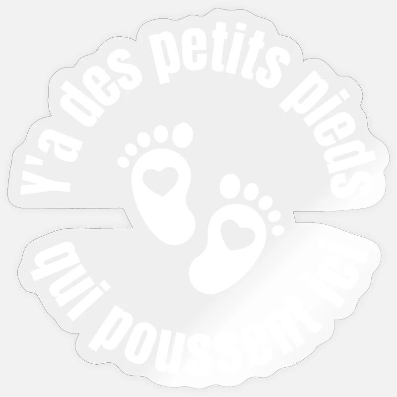 bébé, future maman, enceinte, naissance Sticker taille S (10 x 10 cm)