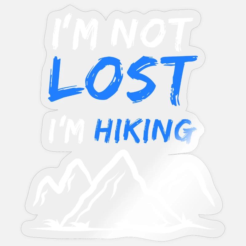 Wanderer Statement Klettersteig Wanderung Wandern - Sticker Größe S (10 x 10 cm) - Transparent glänzend