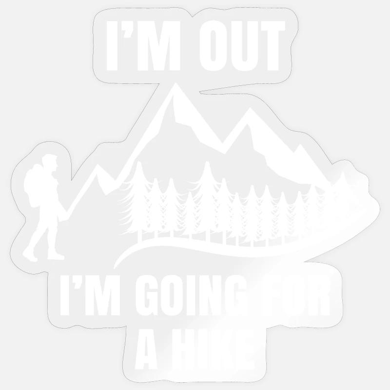 Wanderer Statement Wandern Bergwanderung Wanderung - Sticker Größe S (10 x 10 cm) - Transparent glänzend