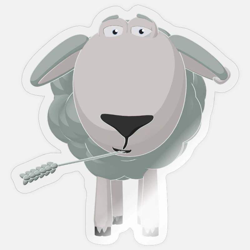 Pepper The Sheep - Sticker size S (10 x 10 cm) - transparent glossy