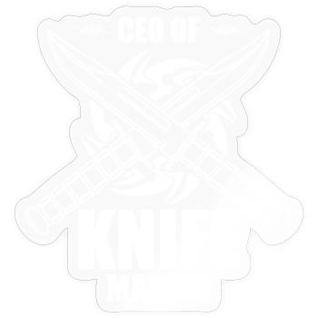 Geschäftsführer von Knife Making - Sticker Größe S (10 x 10 cm) - Transparent glänzend - Vorne