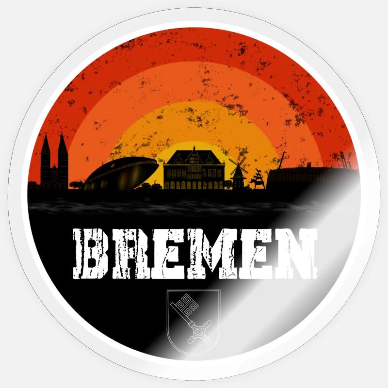 Bremen Skyline - Sticker size S (10 x 10 cm) - transparent glossy