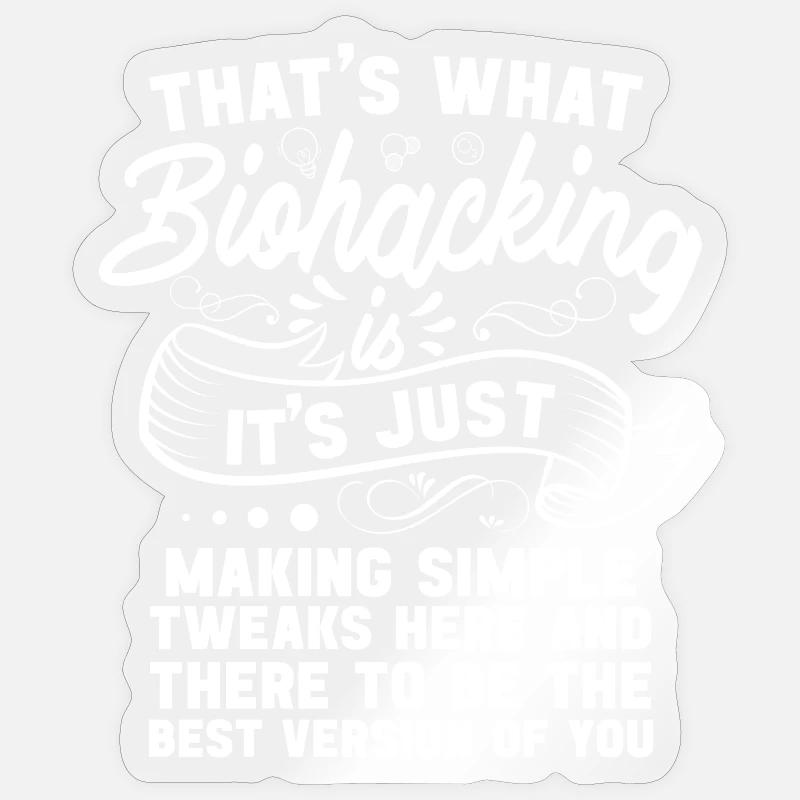 Biohacking, design sportif compétitif Sticker taille S (10 x 10 cm)