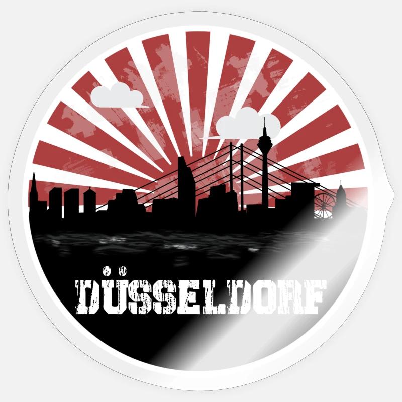 Dusseldorf Skyline Home Game Sticker size S (10 x 10 cm)