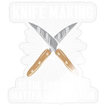 Knife Making Messerset Design - Sticker Größe S (10 x 10 cm) - Transparent glänzend - Vorne