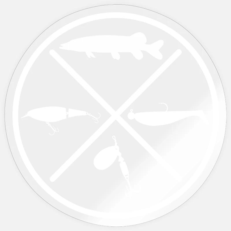 Pike - Sticker size S (10 x 10 cm) - transparent glossy