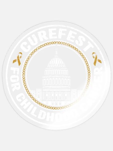 Capitol Crest Kinderkrebs Hoffnung - Sticker Größe S (10 x 10 cm) - Transparent glänzend