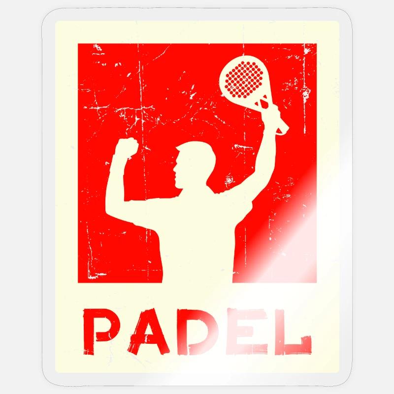 Freizeit Training Spieler Spruch Schläger Padel Sticker Größe S (10 x 10 cm)