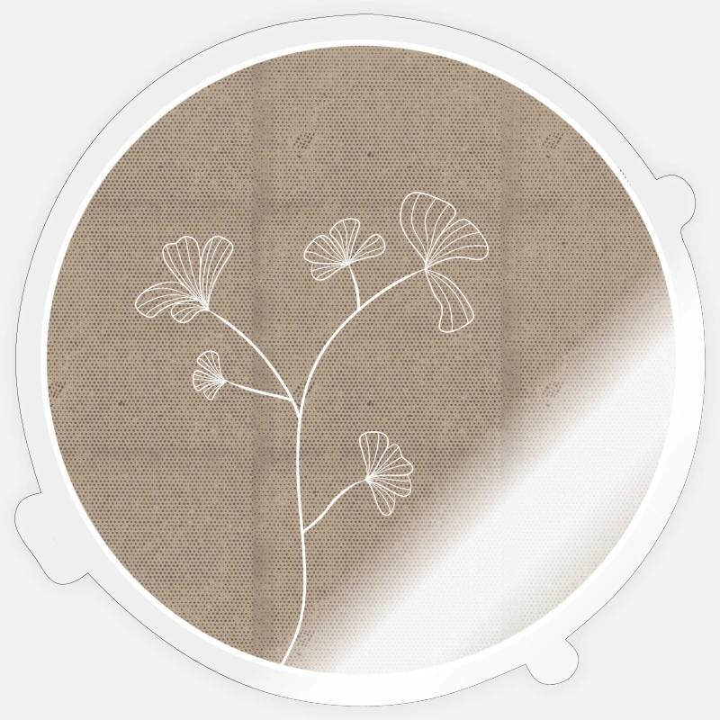 Fleur ornementale - Sticker taille S (10 x 10 cm) - brillant transparent
