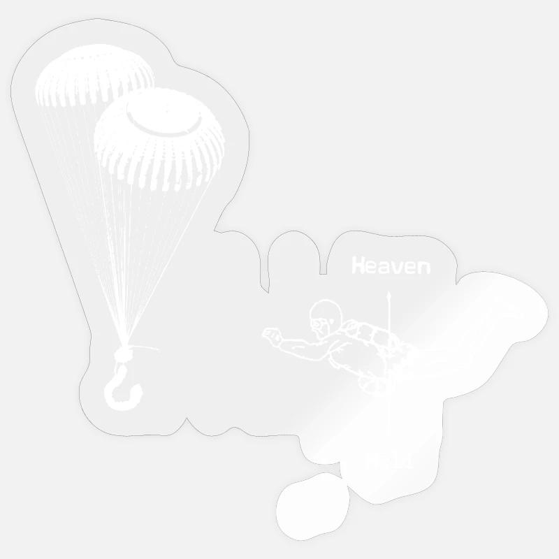 Heaven or Hell - en chute libre dans l’inconnu - Sticker taille S (10 x 10 cm) - brillant transparent
