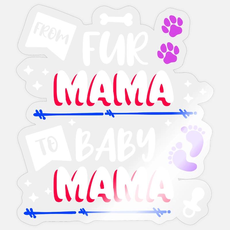 Sucette Maman Déclaration Grossesse Enceinte - Sticker taille S (10 x 10 cm) - brillant transparent