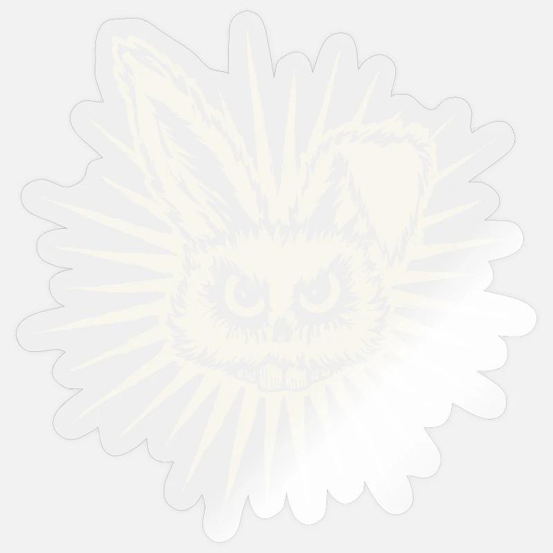 Rrrabbit - Sticker taille S (10 x 10 cm) - brillant transparent